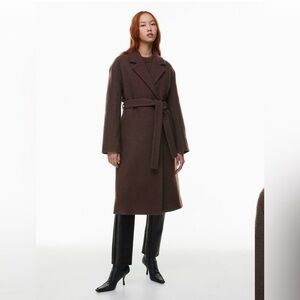 Aritzia (Wilfred) Chocolate/Burgundy Wool Coat